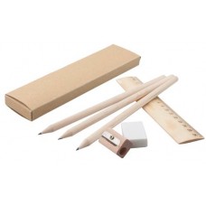 Set olovke-ravnalo-&scaron;iljilo-gumica Dony